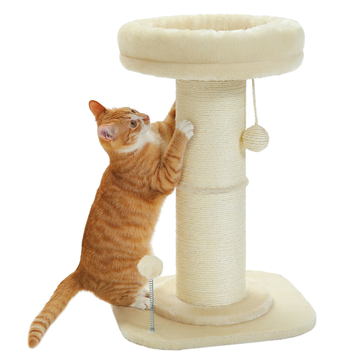 PAWZ Road 60cm Cat Scratching Post with Super Thick Scratcher Cats Bed Toys Scratch Beige