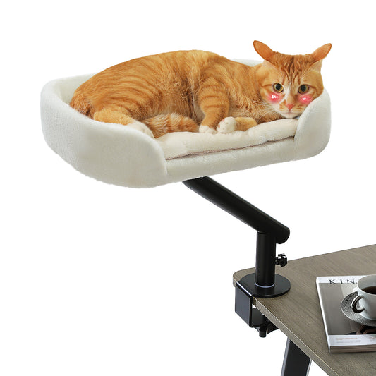PAWZ Road Cat Desk Bed for Indoor Cats Big Hammock 360° Adjustable Support 20KG Beige