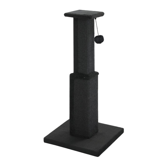 PAWZ Road 80cm Cat Tree Scratching Post Tower Sturdy Board Gym Furniture Fun Toys Black