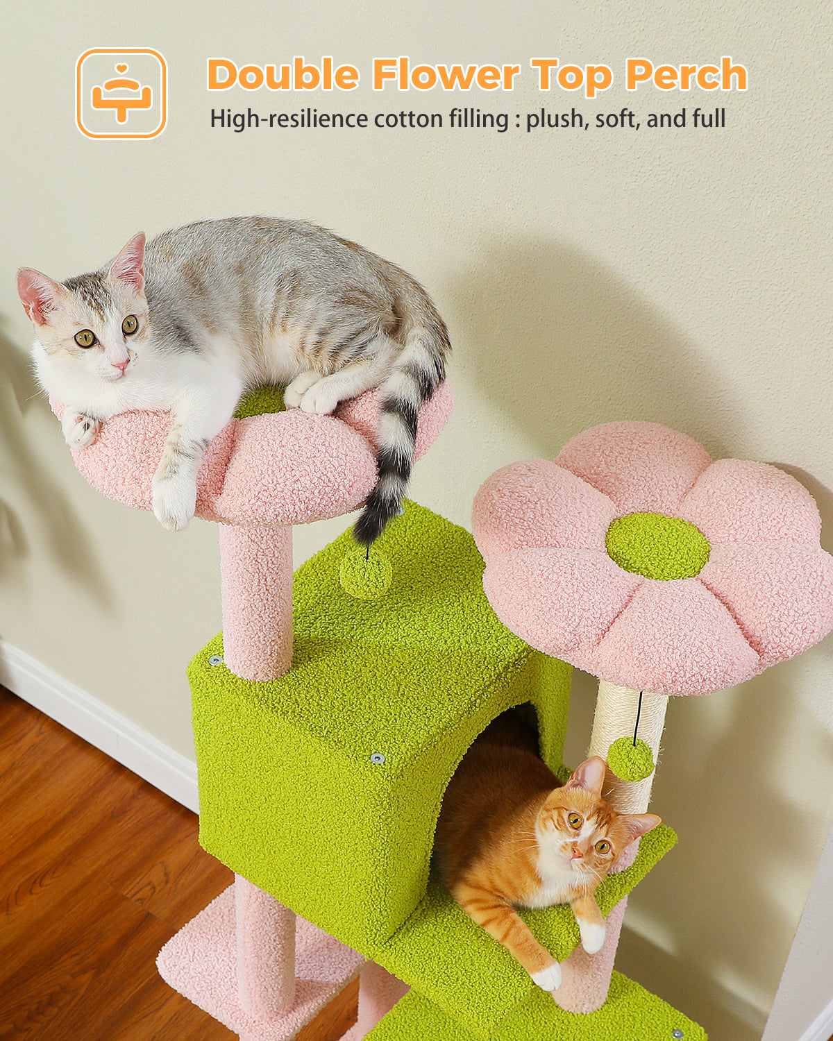 PAWZ Road 133cm Cat Tree Tower Condo Scratching Post Scratcher House for Large Cats