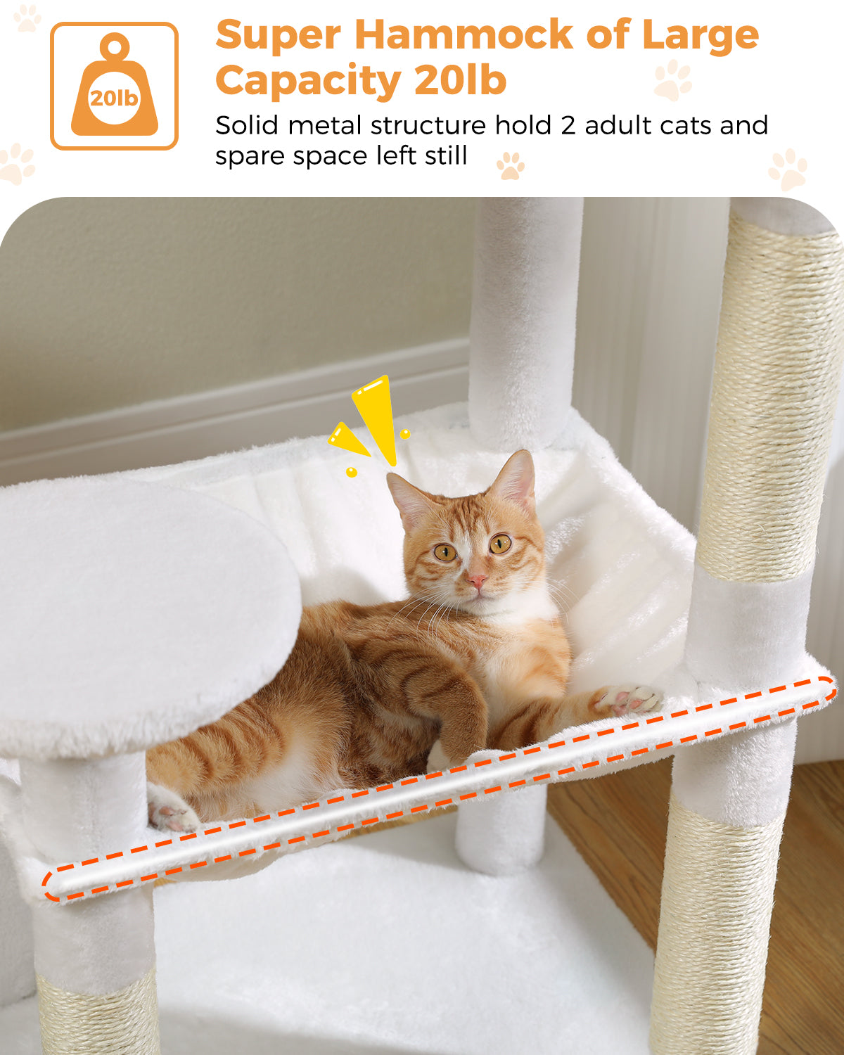 PAWZ Road 143CM Cat Tree Tower Scratching Post Cat Bed Furniture Scratcher Condo House White