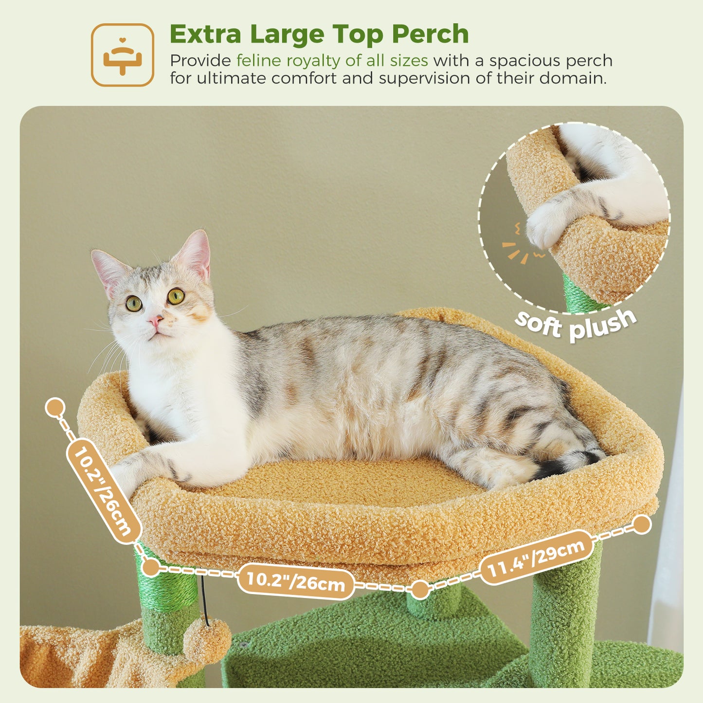 PAWZ Road 181cm Large Cat Tree Tower Scratching Post Condo House Furniture Cat Beds Green