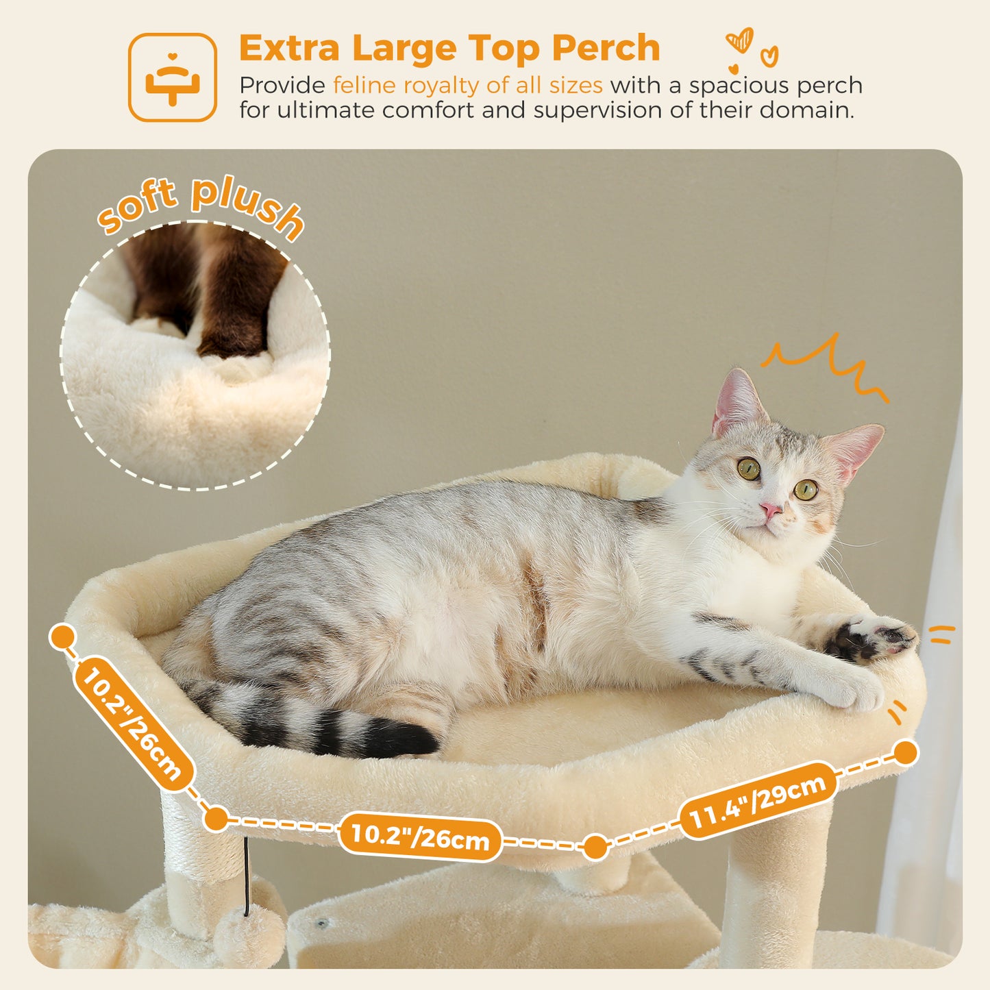 PAWZ Road 181cm Large Cat Tree Tower Scratching Post Condo House Furniture Cat Beds Beige