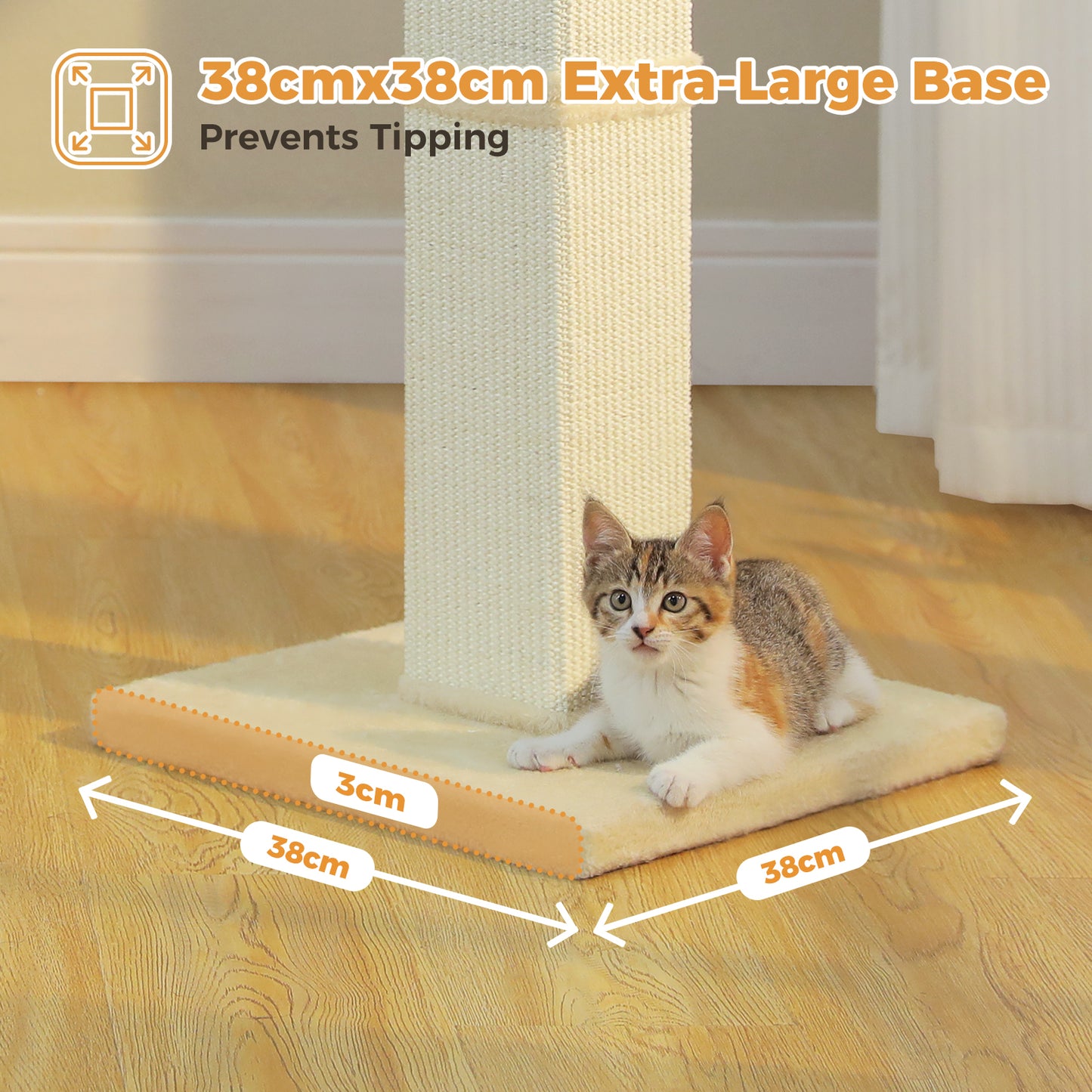 PAWZ Road 82cm Cat Tree Scratching Post Tower Sturdy Board Gym Furniture Fun Toys Beige