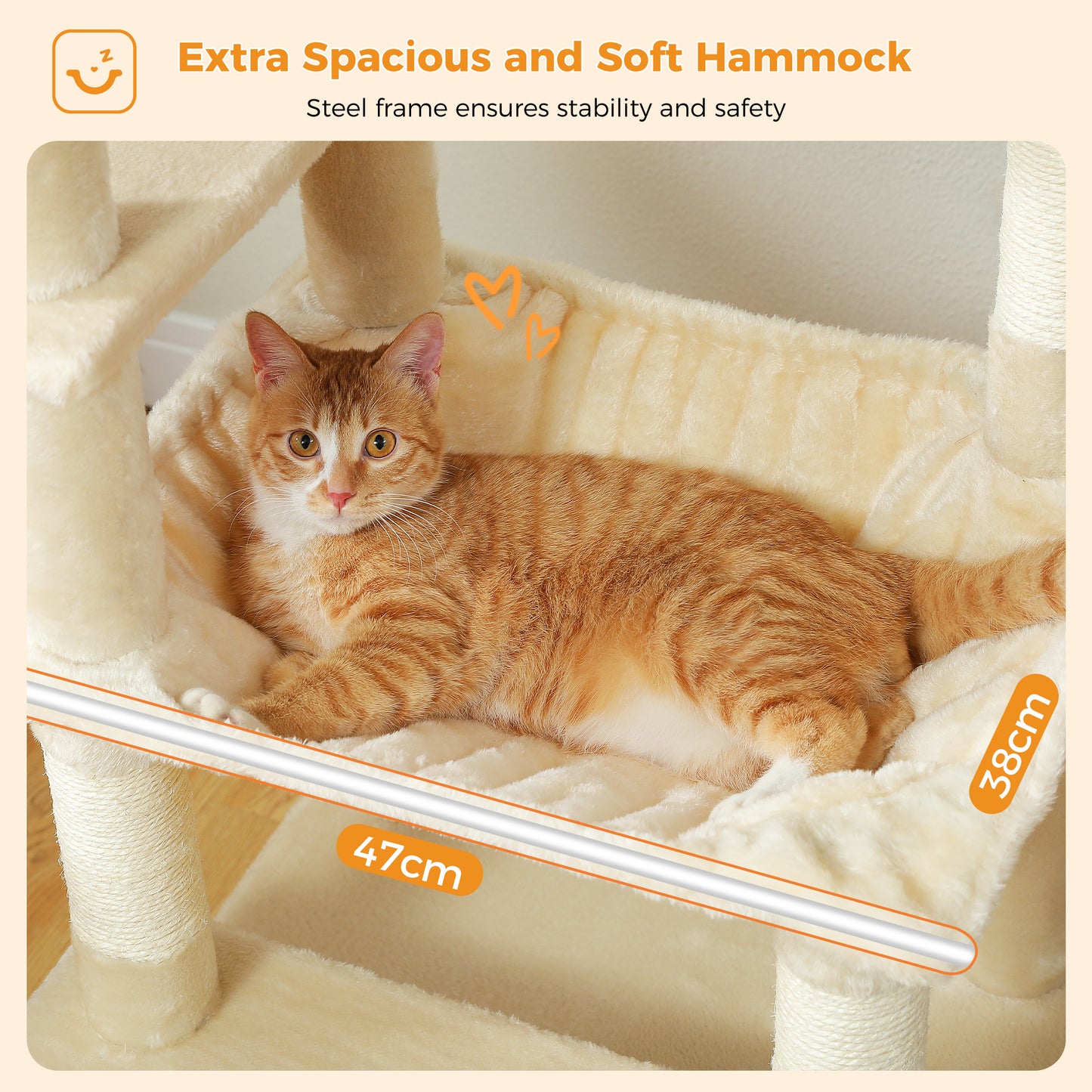 PAWZ Road Cat Tree Tower Scratching Post Scratcher Condo House Bed Toys 164cm Beige