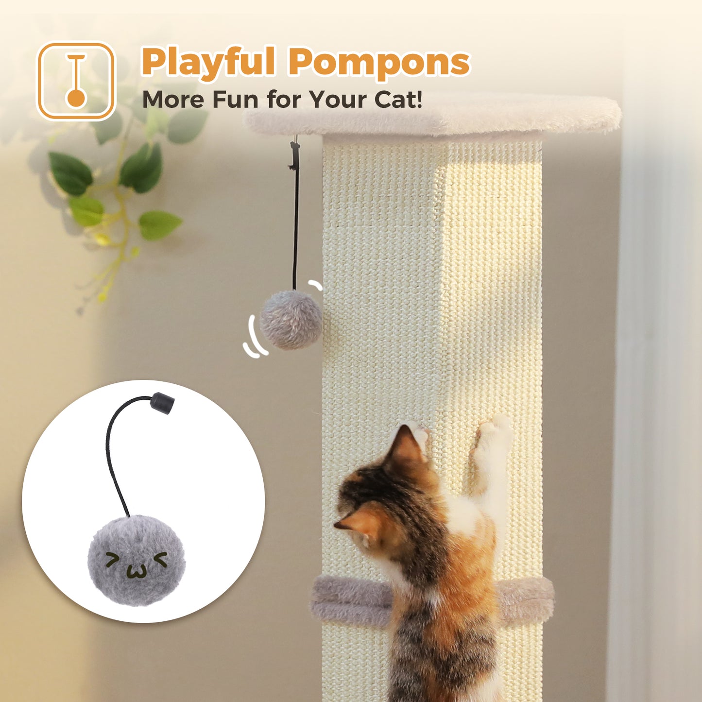 PAWZ Road 82cm Cat Tree Scratching Post Tower Sturdy Board Gym Furniture Fun Toys Grey