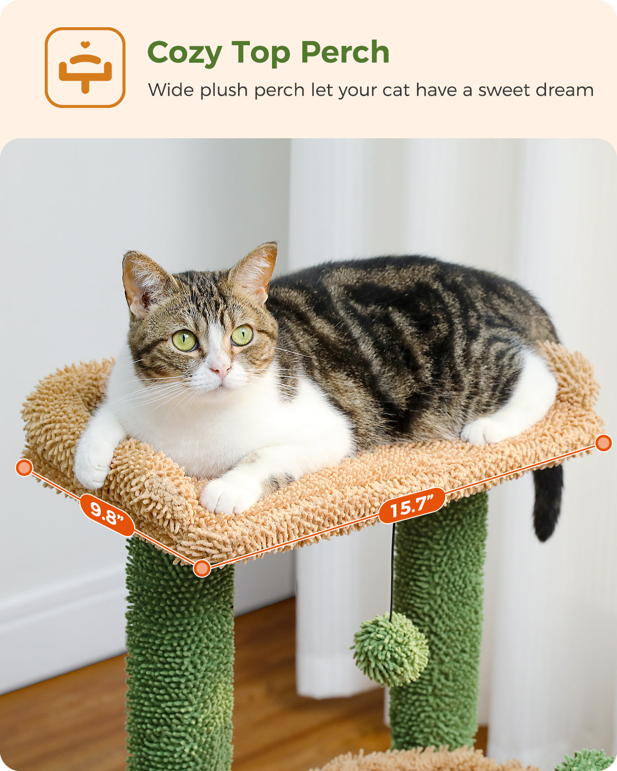 PAWZ Road 83cm Cat Tree Tower Scratching Post with Large Hammock Kitten Indoor Toys