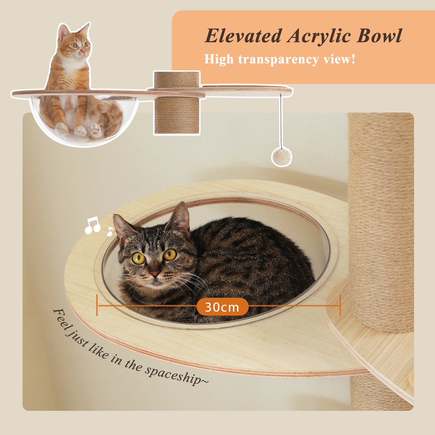 PAWZ Road Wood Cat Tree Floor to Ceiling(200.5cm-261.5cm) Cat Tower Scratcher Condo House Bed Toy
