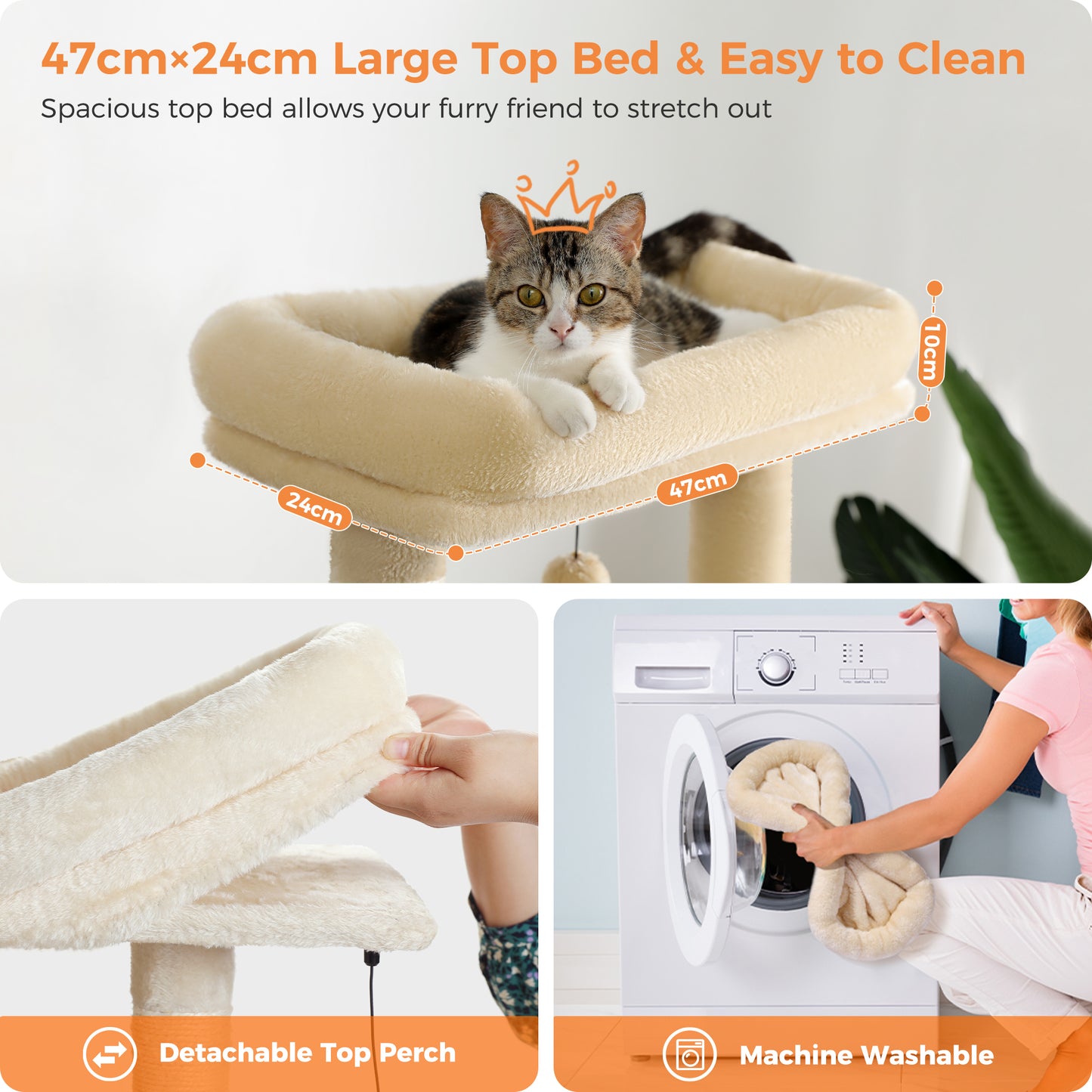 PAWZ Road 143CM Cat Tree Cat Condo Tower House Beige