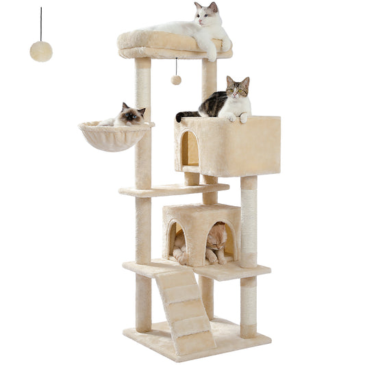 PAWZ Road 143CM Cat Tree Cat Condo Tower House Beige