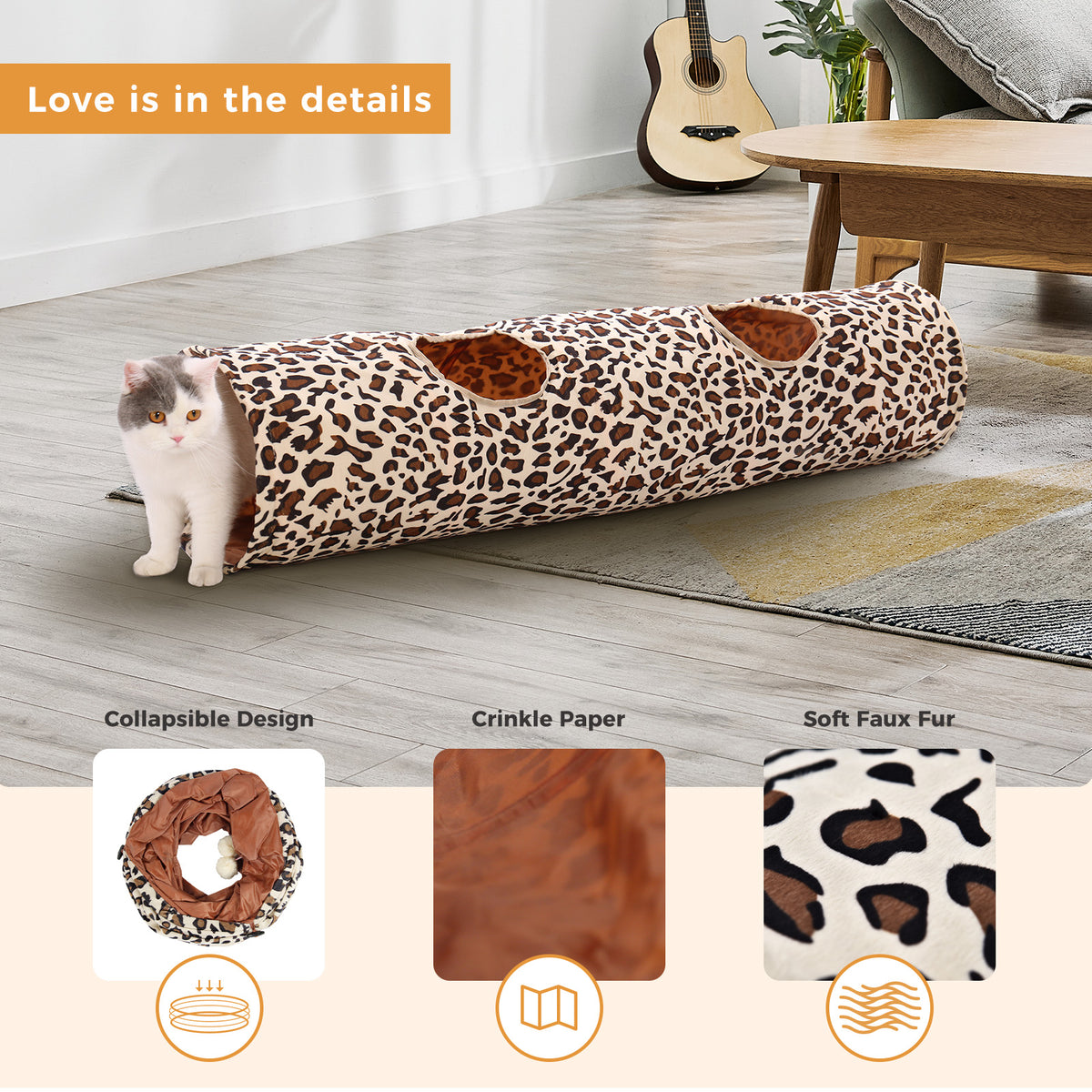 PAWZ Road Collapsible Cat Tunnel, S Shape Tube for Cats, Rabbits & Dogs Collapsible Tube, Easy Folding & Storage, Lightweight Design, Convenient For Home, Travel & Outdoor Use