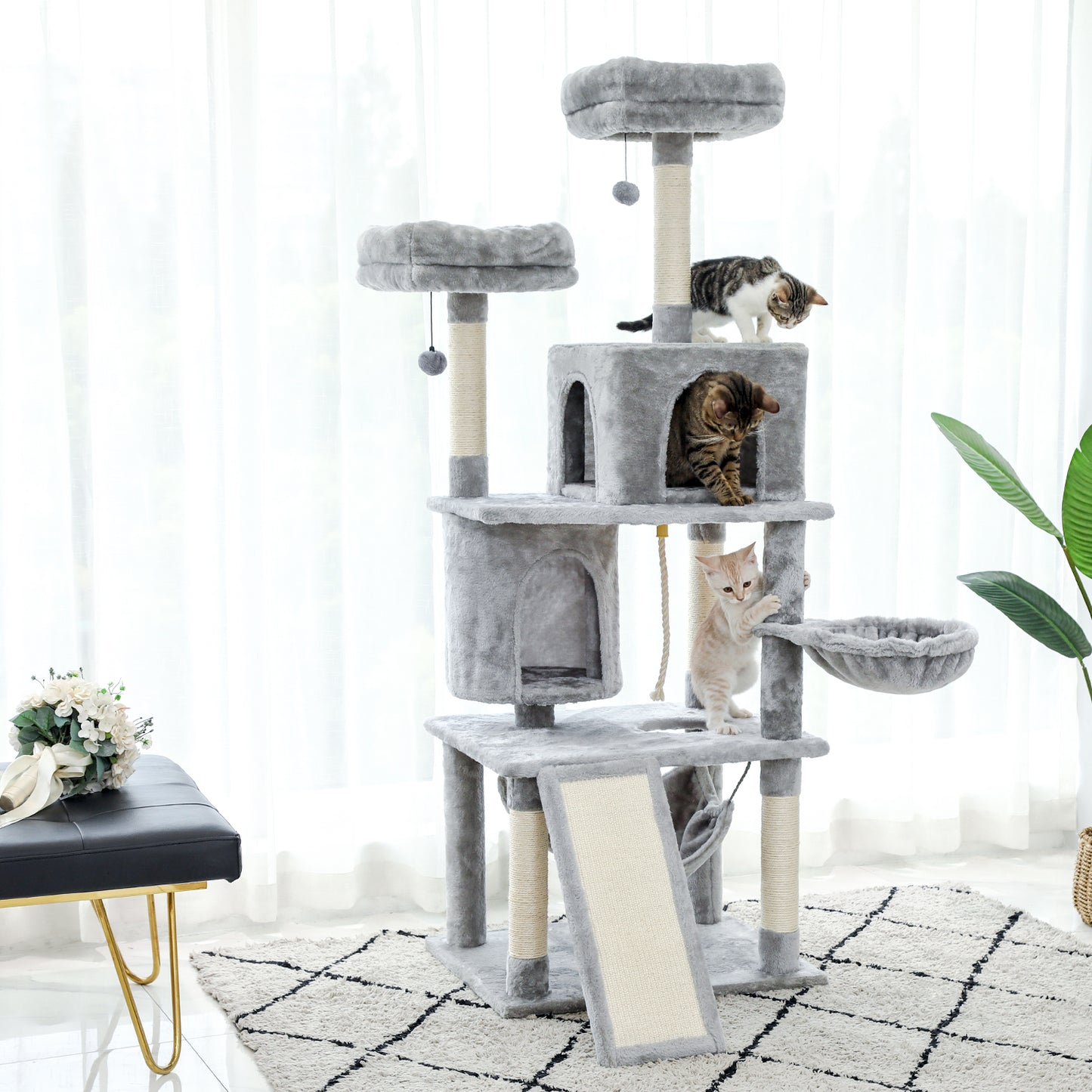 PAWZ Road 161cm Cat Tree Scratching Post Trees Scratcher