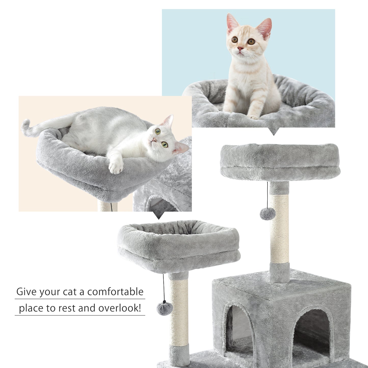 PAWZ Road 161cm Cat Tree Scratching Post Trees Scratcher