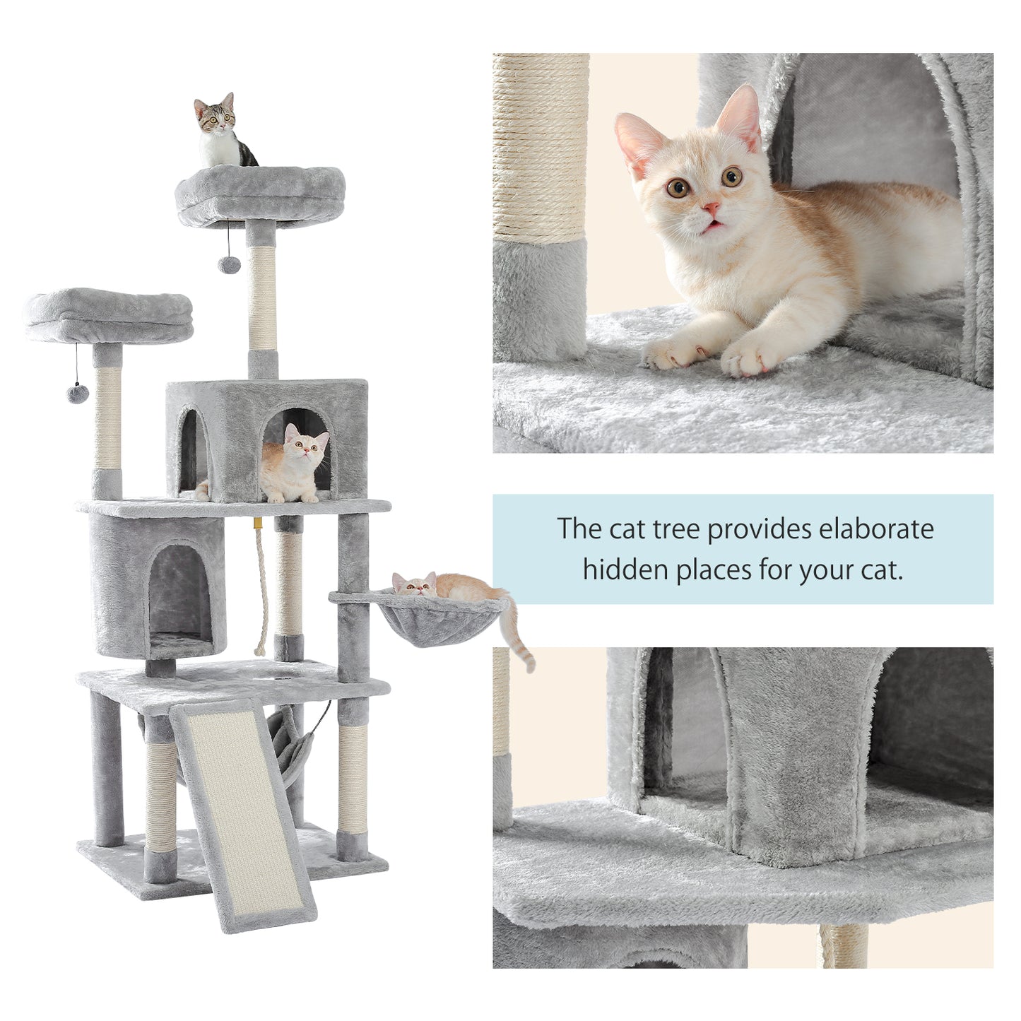 PAWZ Road 161cm Cat Tree Scratching Post Trees Scratcher