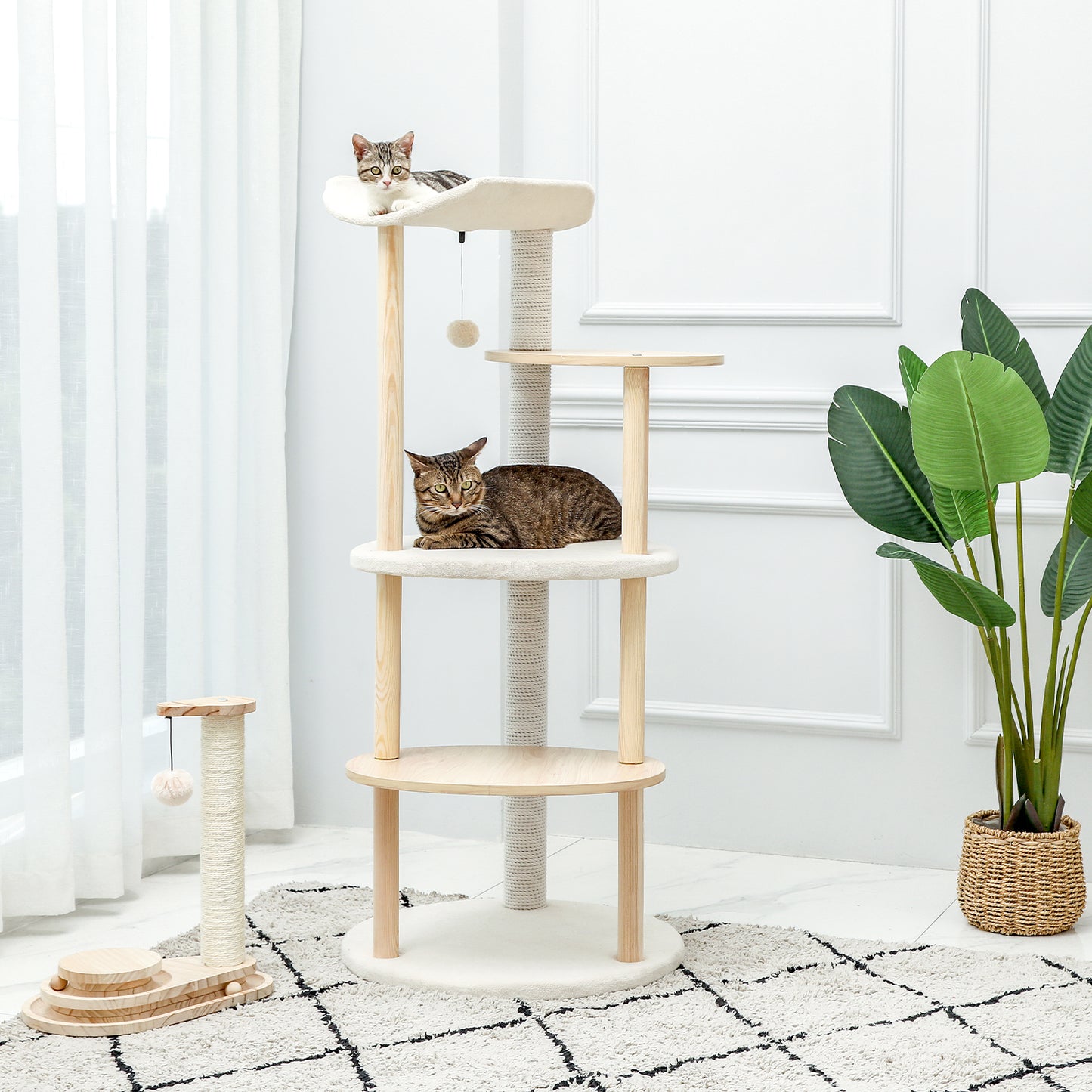 PAWZ Road 124.5cm Cat Tree Trees Scratching Post Multi-level