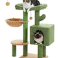PAWZ Road Cat Tree Tower Condo House Cat Scratching Post Furniture with Hammock Green