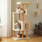 PAWZ Road 135CM Cat Tree Tower Scratching Post Scratcher Wooded Cats Condo House Beige