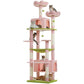 PAWZ Road 205cm Large Flower Cat Tree Tower Scratching Post Scratcher Condo House Cat Furniture Pink
