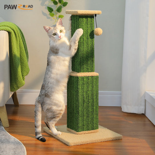 PAWZ Road 80cm Cat Tree Scratching Post Tower Sturdy Board Gym Furniture Fun Toys Green
