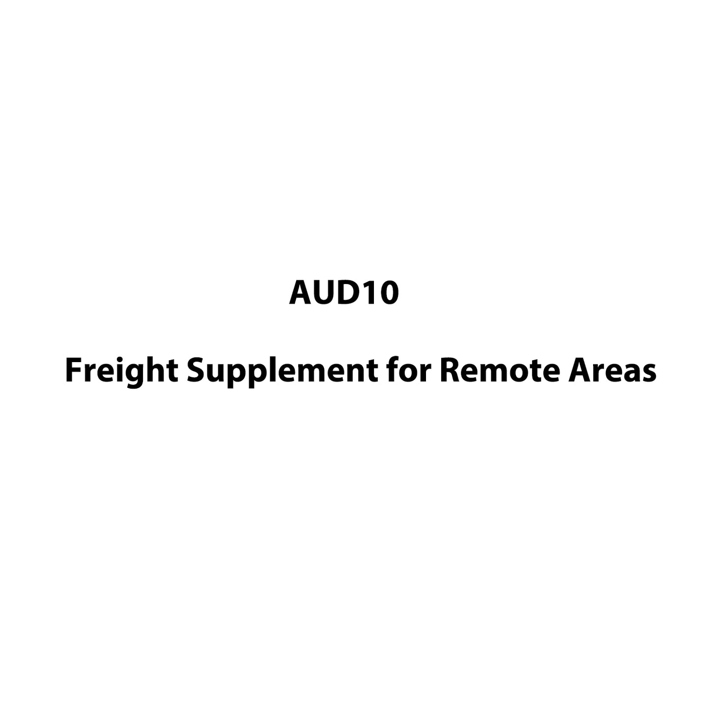Freight Supplement for Remote Areas