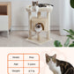 PAWZ 路猫树猫抓柱猫抓板塔公寓房屋家具床 72 厘米米色