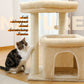 PAWZ Road Cat Tree with Sisal-Covered Scratching Posts Beige
