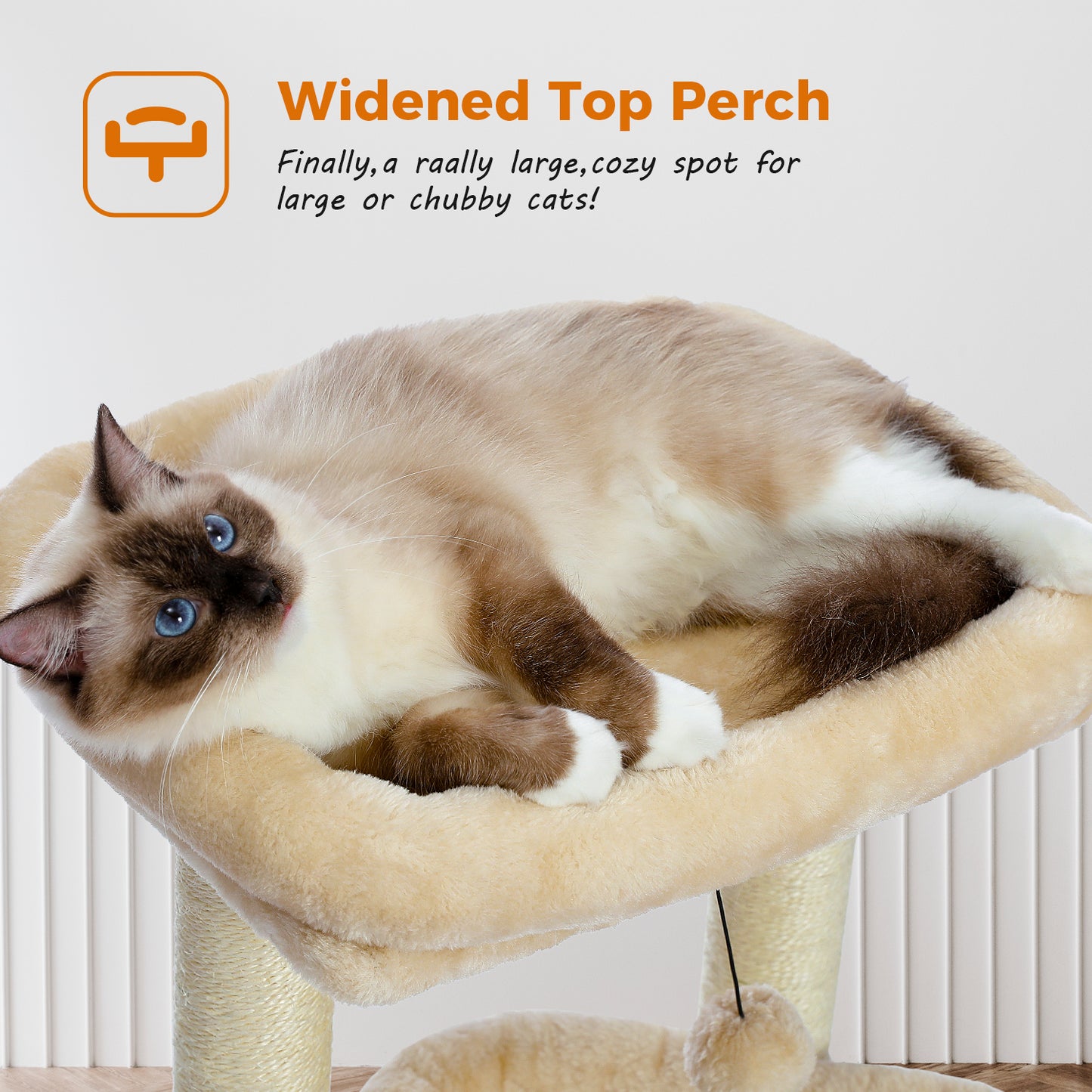 PAWZ Road Cat Tree with Sisal-Covered Scratching Posts Beige