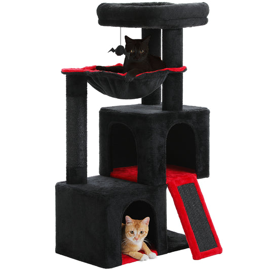 PAWZ Road Gothic Cat Tree Tower Scratching Post Scratcher Condo House for Indoor Cats Black