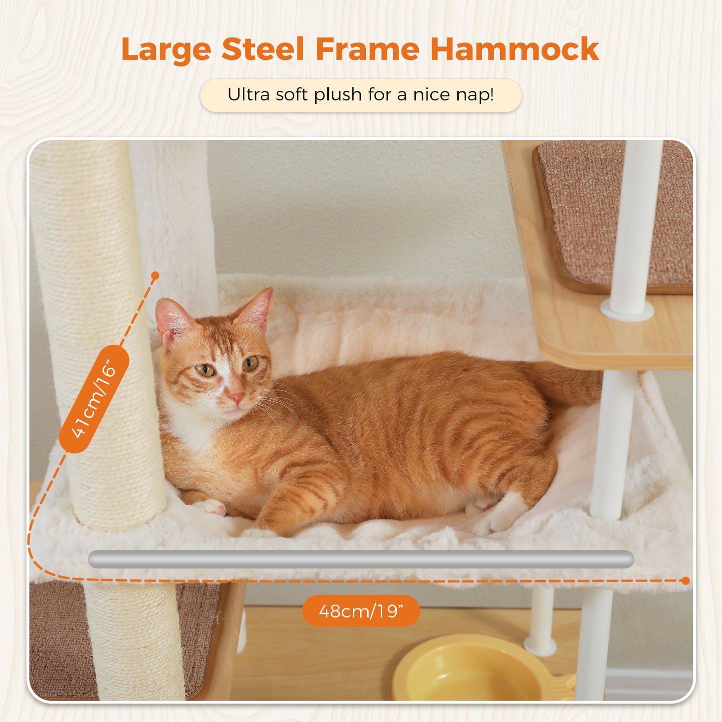 PAWZ Road 190cm Cat Tree Tower Wood Cat Condo Furniture Scratching Post Scratcher Beige