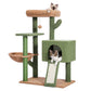 PAWZ Road Cat Tree Tower Scratching Post Condo House Bed Furniture Toys 104cm Green