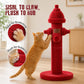PAWZ Road Fire Hydrant Cat Scratching Post, 65cm Sisal Scratch Post Natural Sisal-Covered Post, Stable Wide Base, Furniture Protector, Cat Activity Center for Indoor Cats