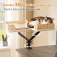 PAWZ Road Cat Desk Bed, Wicker Cat Bed for Desk Supports Up to 22kg, 360° Rotation&Adjustable Soft Plush Hammock for Indoor Cats, Withe