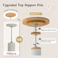 PAWZ Road Floor to Ceiling Cat Tree for Indoor Cats, Wooden Tall Cat Tower with Full Sisal Scratching Post(Dia=10cm), Adjustable Height(201-284cm), Multi Platform, Acrylic Bowl, Condo and Pompoms