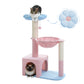 PAWZ Road 89cm Flower Cat Tree, Cute Cat Tower with Sisal-Covered Scratching Posts, Flower Perch, Condon&Hammock, Dangling Balls, Play Towers & Trees for Cats
