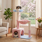 PAWZ Road 89cm Flower Cat Tree, Cute Cat Tower with Sisal-Covered Scratching Posts, Flower Perch, Condon&Hammock, Dangling Balls, Play Towers & Trees for Cats
