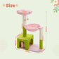 PAWZ Road 89cm Flower Cat Tree, Cute Cat Tower with Sisal-Covered Scratching Posts, Flower Perch, Condon&Hammock, Dangling Balls, Play Towers & Trees for Cats