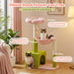 PAWZ Road 89cm Flower Cat Tree, Cute Cat Tower with Sisal-Covered Scratching Posts, Flower Perch, Condon&Hammock, Dangling Balls, Play Towers & Trees for Cats