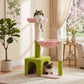 PAWZ Road 89cm Flower Cat Tree, Cute Cat Tower with Sisal-Covered Scratching Posts, Flower Perch, Condon&Hammock, Dangling Balls, Play Towers & Trees for Cats