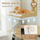 PAWZ Road Cat Desk Bed 360°Rotating Supports to  22 kg Cozy Nest for Desk | Wooden Desk Mount Cat Bed with Sturdy Clamp – Fits Desks & Tables, Padded Soft Nest for Cats, Holds Up to 22 kg
