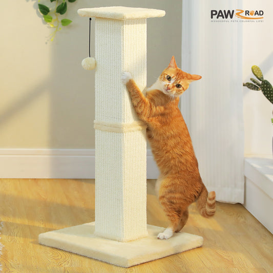 PAWZ Road 82cm Cat Tree Scratching Post Tower Sturdy Board Gym Furniture Fun Toys Beige