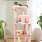 PAWZ Road 116cm Cat Tree Tower Scratching Post Scratcher Cats Condo House Bed Toys Light Pink