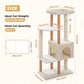 PAWZ Road 135CM Cat Tree Tower Scratching Post Scratcher Wooded Cats Condo House Beige