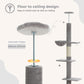 PAWZ Road Cat Tree Tower Scratching Post Ceiling High Cat Scratcher Condo Beds Grey