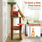 PAWZ Road 143cm Cat Tree Tower Scratching Post Scratcher Cat Condo House Bed Furniture Brown