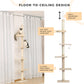 PAWZ Road Cat Tree Tower Floor to Ceiling Cat Scratching Post Height Adjustable Beige