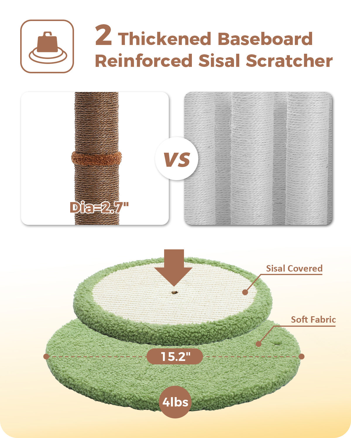 PAWZ Road Cat Tree Tower Scratching Post Sisal Covered Scratcher Cats Toys 86cm