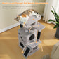 PAWZ Road Cat Tree for Indoor Cats, 88cm Small Cat Tower with Sisal-Covered Scratching Posts, 2 Condos, Scratching Ramp and Dangling Toys, Ideal Kitten Play House for Multi-Kitten Households