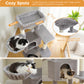 PAWZ Road Cat Tree Tower Scratching Post Scratcher with Self-Grooming Toy 106cm Grey