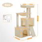 PAWZ Road 104cm Cat Tree Tower Scratching Post Scratcher Condo House for Indoor Cats Beige
