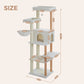 PAWZ Road 186cm Large Wood Cat Tree Tower Scratching Post House with 2 Condos Beige